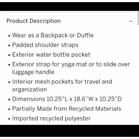 VS PINK CONVERTIBLE DUFFLE BAG BACKPACK - Picture 2 of 6